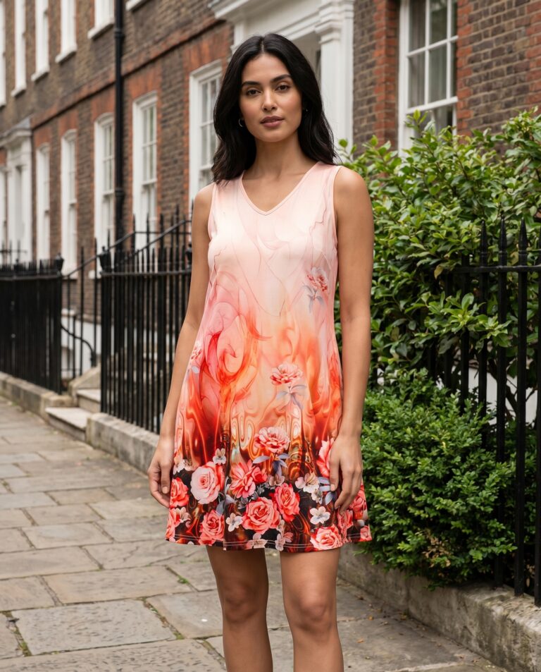 Fustan veror floral elegant